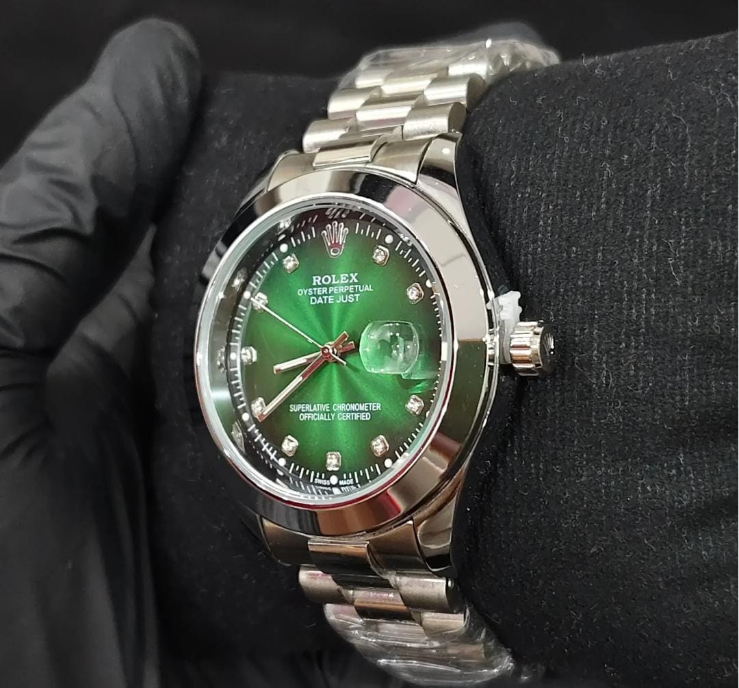 Rolex Date Just Watch - Silver Green